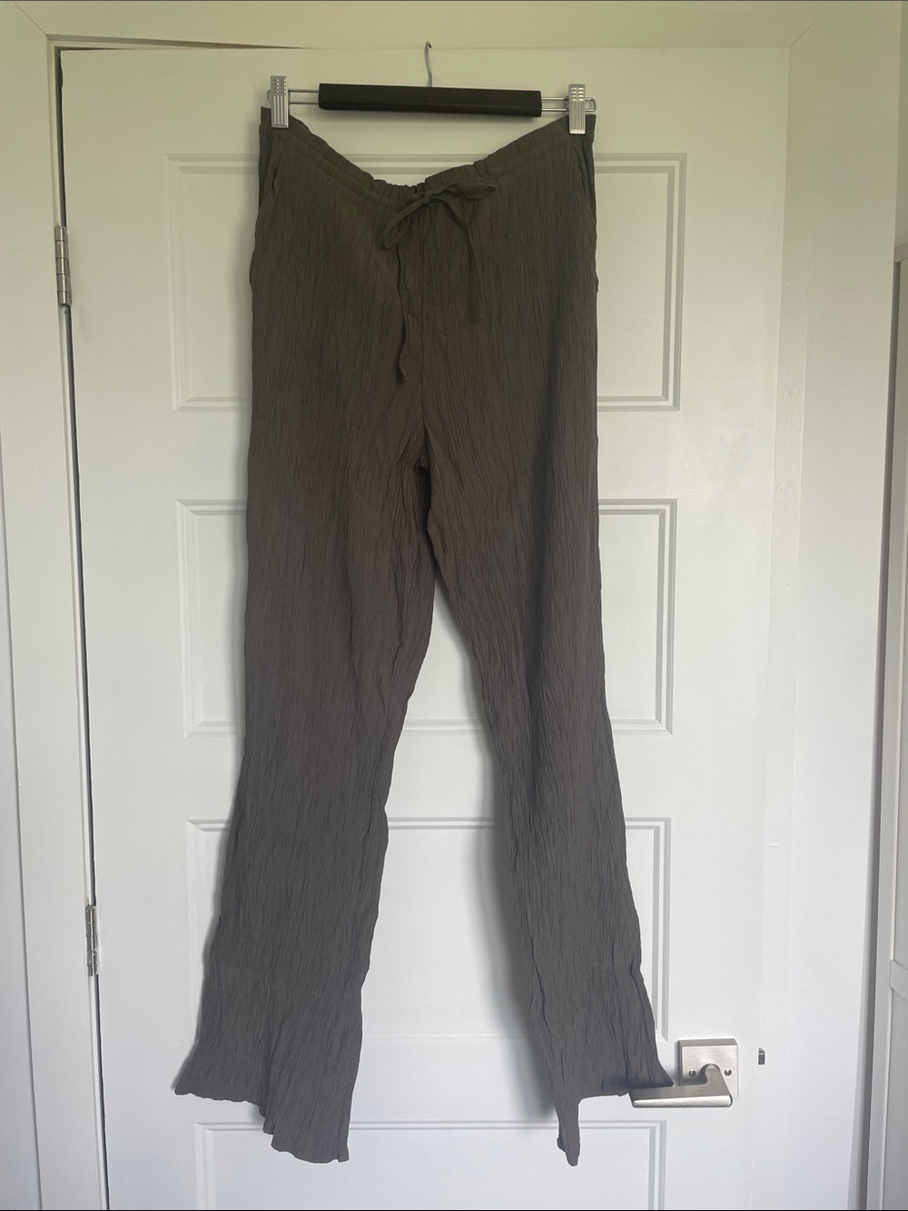 Zara Olive Green Drawstring Relaxed Joggers